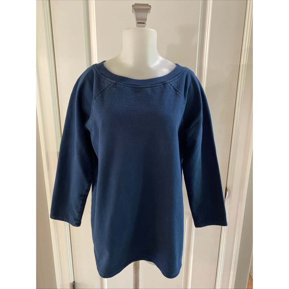 Prairie Underground Teal Organic Cotton Sweatshirt Size Small Pullover Cozy